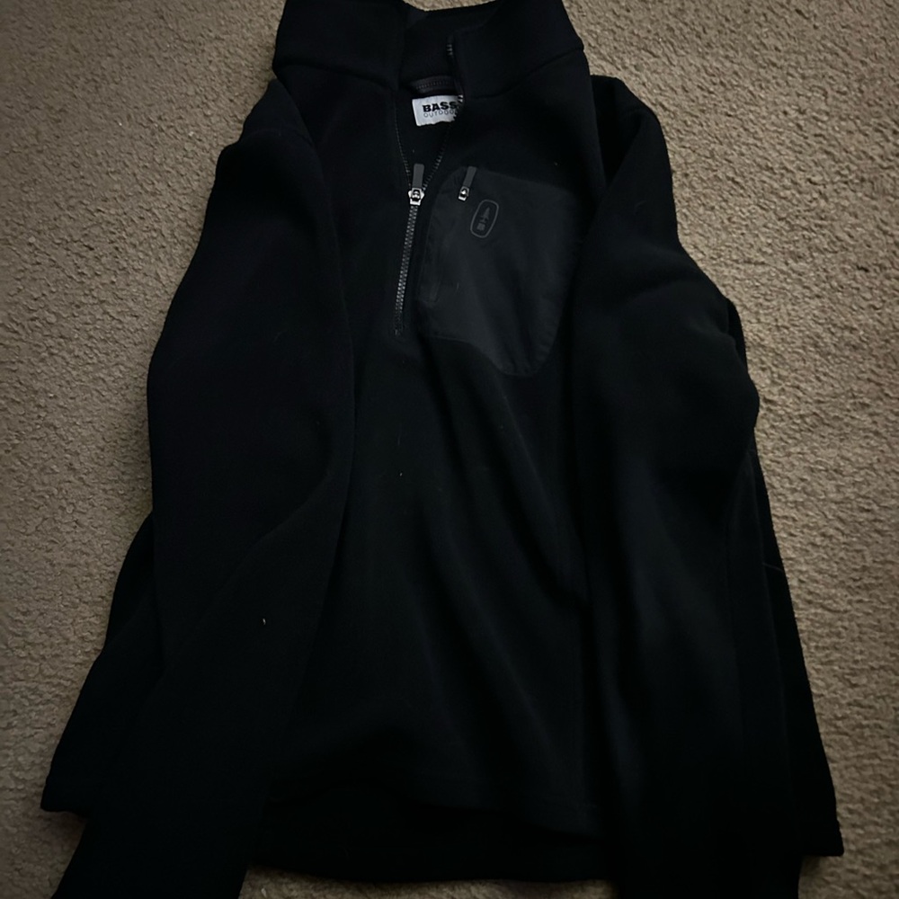 Bass Men's Black Zip-Up Sweater